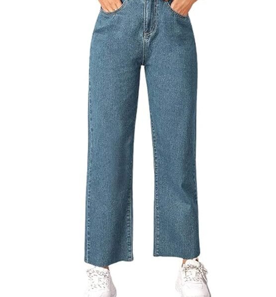 KOTTY Women High Rise Cotton Lycra Blend Ankle Length Jeans