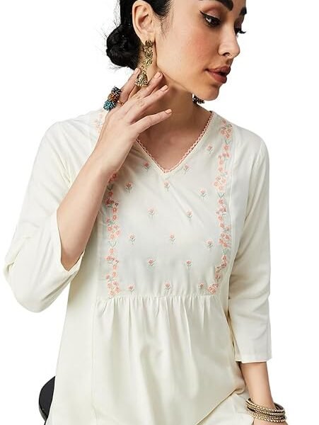 Max Women's Rayon Solid Regular Shirt