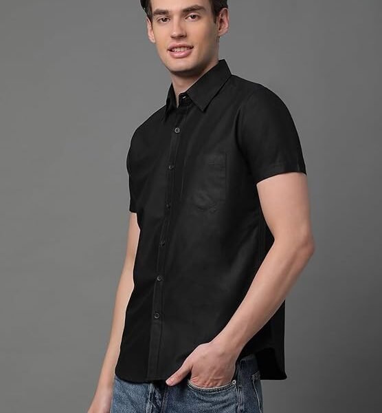 Voroxy Men Regular Fit Soild Spread Collar Casual Shirt (HS_35001_Series)